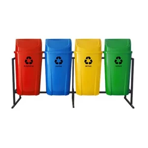 Conjunto 4 Lixeiras para Coleta Seletiva 60L