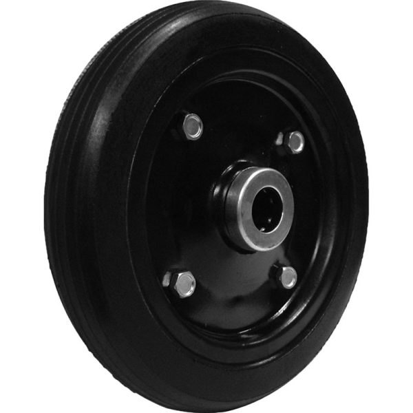 RODA ESTAMPADA 9" PNEU EM BORRACHA MACIÇA ROLAMENTO DE ROLETES