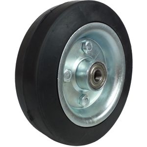 RODA ESTAMPADA 614 PNEU EM BORRACHA MACIÇA 6″ ROLAMENTO DE ESFERAS 12MM