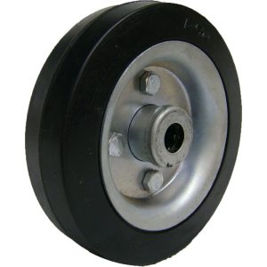 RODA ESTAMPADA 614 PNEU EM BORRACHA MACIÇA 6″ ROLAMENTO DE ROLETES