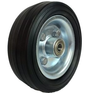 RODA ESTAMPADA 6X2″ PNEU EM BORRACHA MACIÇA ROLAMENTO DE ESFERAS 12MM