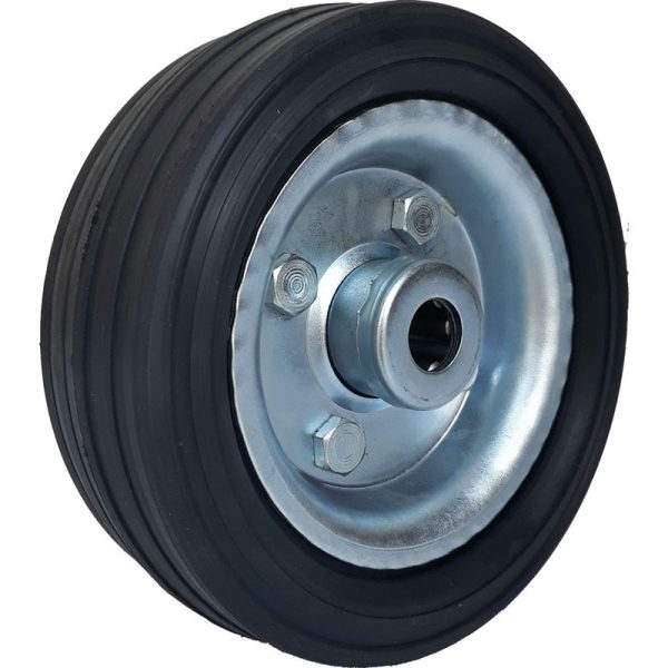RODA ESTAMPADA 6X2" PNEU EM BORRACHA MACIÇA ROLAMENTO DE ROLETES