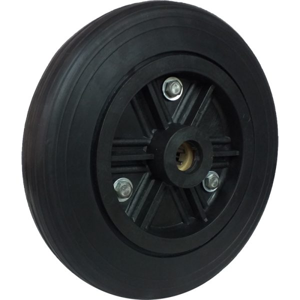 RODA PLASTICA COM PNEU EM BORRACHA 10" ROLAMENTO DE ROLETE