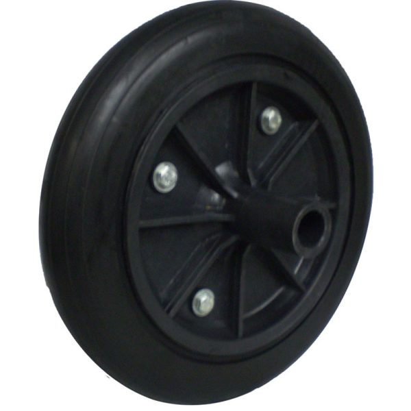 RODA PLASTICA COM PNEU DE BORRACHA 12" COM CANOTE