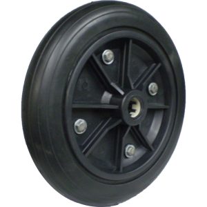 RODA PLASTICA COM PNEU DE BORRACHA 12″ ROLAMENTO DE ROLETE