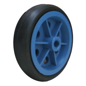 RODA PLASTICA COM PNEU DE BORRACHA 5″ FURO PASSANTE – P5F1/2