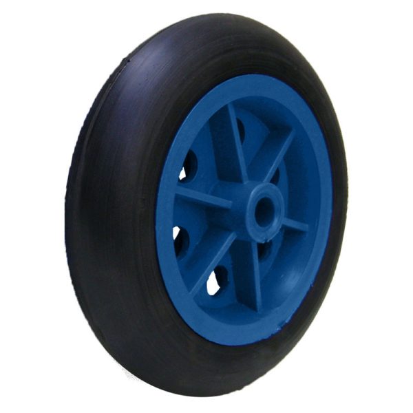 RODA PLASTICA COM PNEU DE BORRACHA 6" FURO PASSANTE - P6F1/2