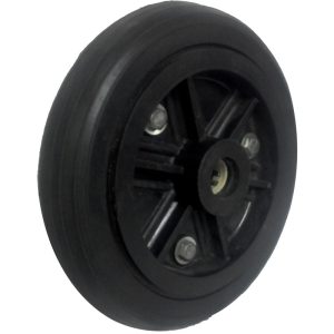 RODA PLASTICA COM PNEU EM BORRACHA 9″ ROLAMENTO DE ROLETE