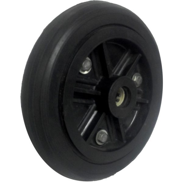 RODA PLASTICA COM PNEU EM BORRACHA 9" ROLAMENTO DE ROLETE