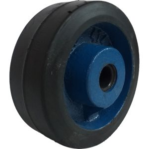 RODA FERRO REVESTIDA EM BORRACHA 4″ FURO PASSANTE – RB414N15