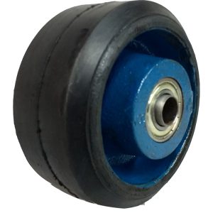RODA FERRO REVESTIDA EM BORRACHA 4X2″ ROLAMENTO DE ESFERAS RB4X2E15