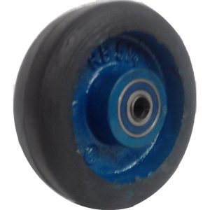 RODA FERRO REVESTIDA EM BORRACHA 5″ ROLAMENTO DE ESFERAS – RB514E15