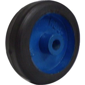 RODA FERRO REVESTIDA EM BORRACHA 5″ FURO PASSANTE – RB514