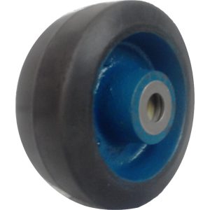 RODA FERRO REVESTIDA EM BORRACHA 5X2″ ROLAMENTO DE ROLETES RB5X2R58