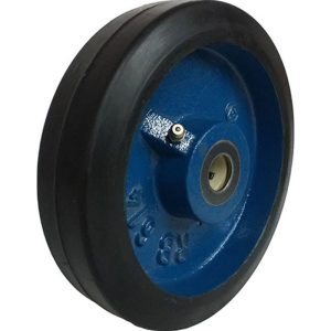 RODA FERRO REVESTIDA EM BORRACHA 6″ ROLAMENTO DE ROLETES RB614R58
