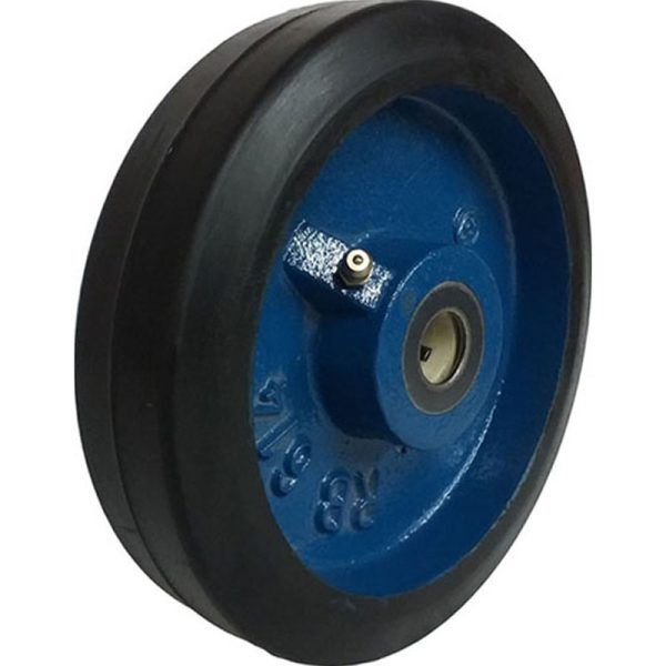 RODA FERRO REVESTIDA EM BORRACHA 6" ROLAMENTO DE ROLETES RB614R58