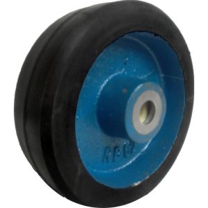 RODA FERRO REVESTIDA EM BORRACHA 6X2″ ROLAMENTO DE ROLETES RB6X2R58