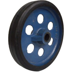 RODA FERRO REVESTIDA EM BORRACHA 912 9″ FURO PASSANTE RB912N78