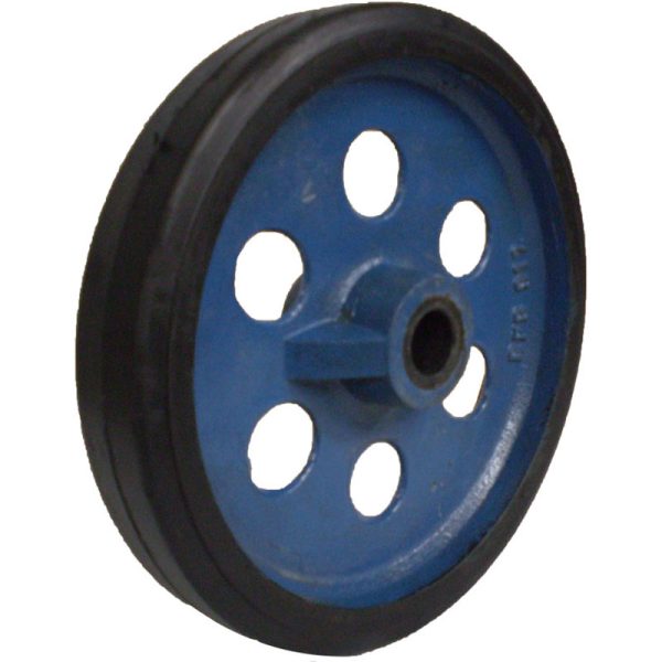 RODA FERRO REVESTIDA EM BORRACHA 912 9" FURO PASSANTE RB912N78