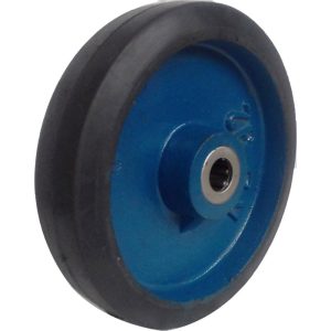 RODA FERRO REVESTIDA EM BORRACHA 9X2″ ROLAMENTO DE ROLETES RB9X2R78