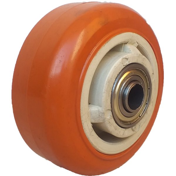 RODA TERMOPLASTICA LARANJA 4X2 ROLAMENTO DE ESFERAS - T4X2R12LRJ