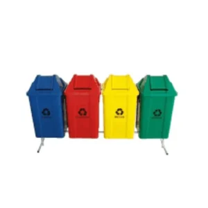 Conjunto De Coleta Seletiva De 100L Com 04 Lixeiras