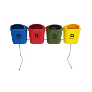 Conjunto De Coleta Seletiva De 40L Com 04 Lixeiras