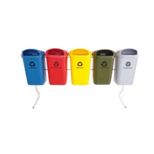 Conjunto De Coleta Seletiva De 50L Com 05 Lixeiras