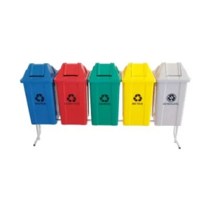 Conjunto De Coleta Seletiva De 60L Com 05 Lixeiras