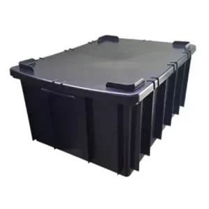 Caixa Organizadora 36 Litros Fechada Com Tampa Preta