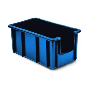 Caixa Plástica 14 Litros Preta MS14V Azul