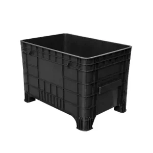 Caixa Plástica 372 Litros Empilhável Sem Tampa Preta