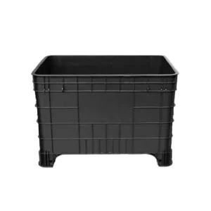 Caixa Plástica 372 Litros Empilhável Sem Tampa Preta