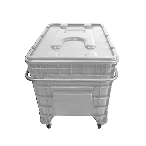 Caixa Plástica GRU 372 Litros Com Puxador Lateral Completa Branca - Imagem 2