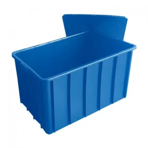 Caixa Organizadora, 180L Fechada Com Tampa, Azul