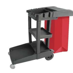 Carrinho Funcional de Limpeza, Vermelho