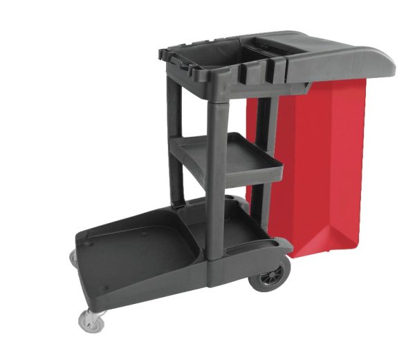 Carrinho Funcional de Limpeza, Vermelho