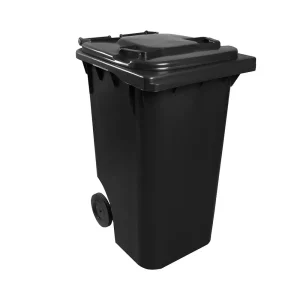 Carro Coletor 240 Litros Preto Com Pedal